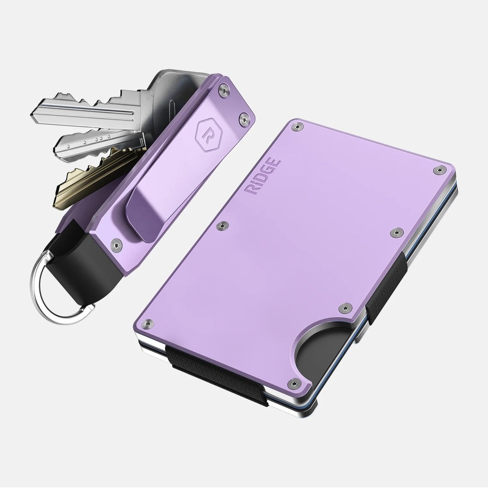 Ridge Lavender Wallet and Key Holder Set